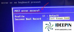 win764位系统开机提示post error occurs错误的问题