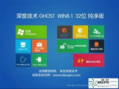 深度技术Windows8.1 32位纯净专业版V2025.07